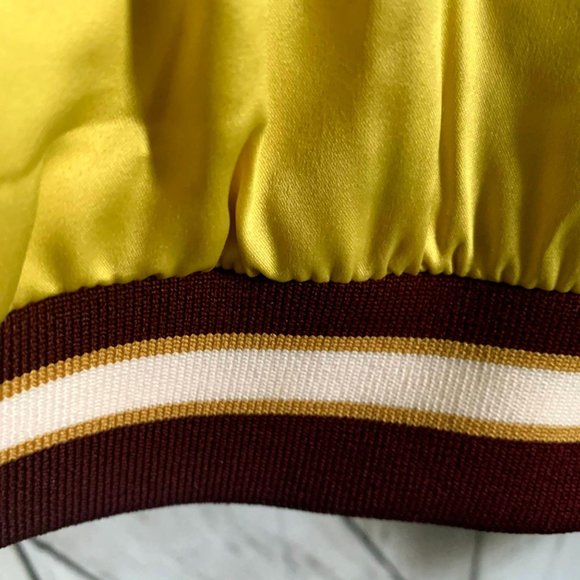 Forever 21 Yellow Satin Bomber New York Plus size - Picture 9 of 13